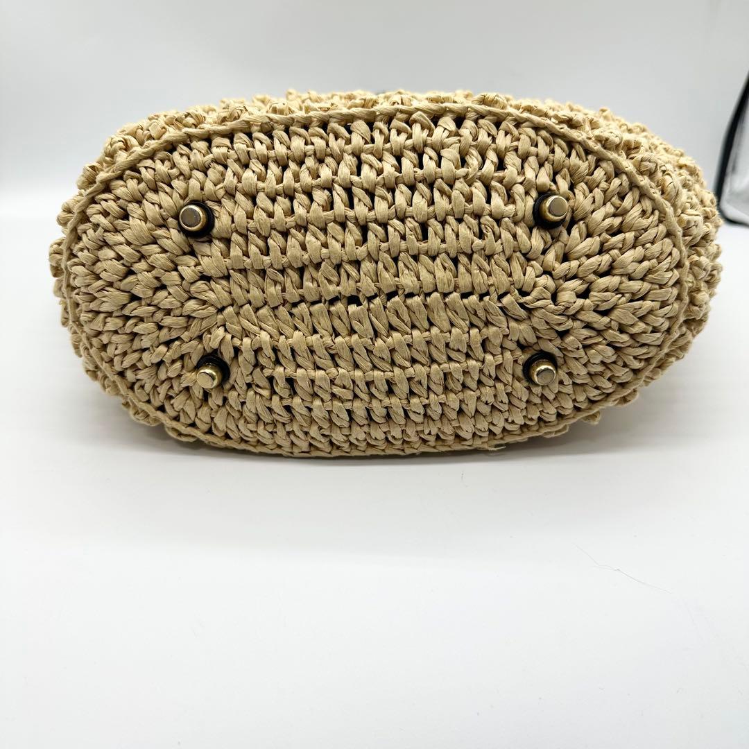 極美品【23SS】完売品 COACH コーチ かごバッグ ストロースモールトート