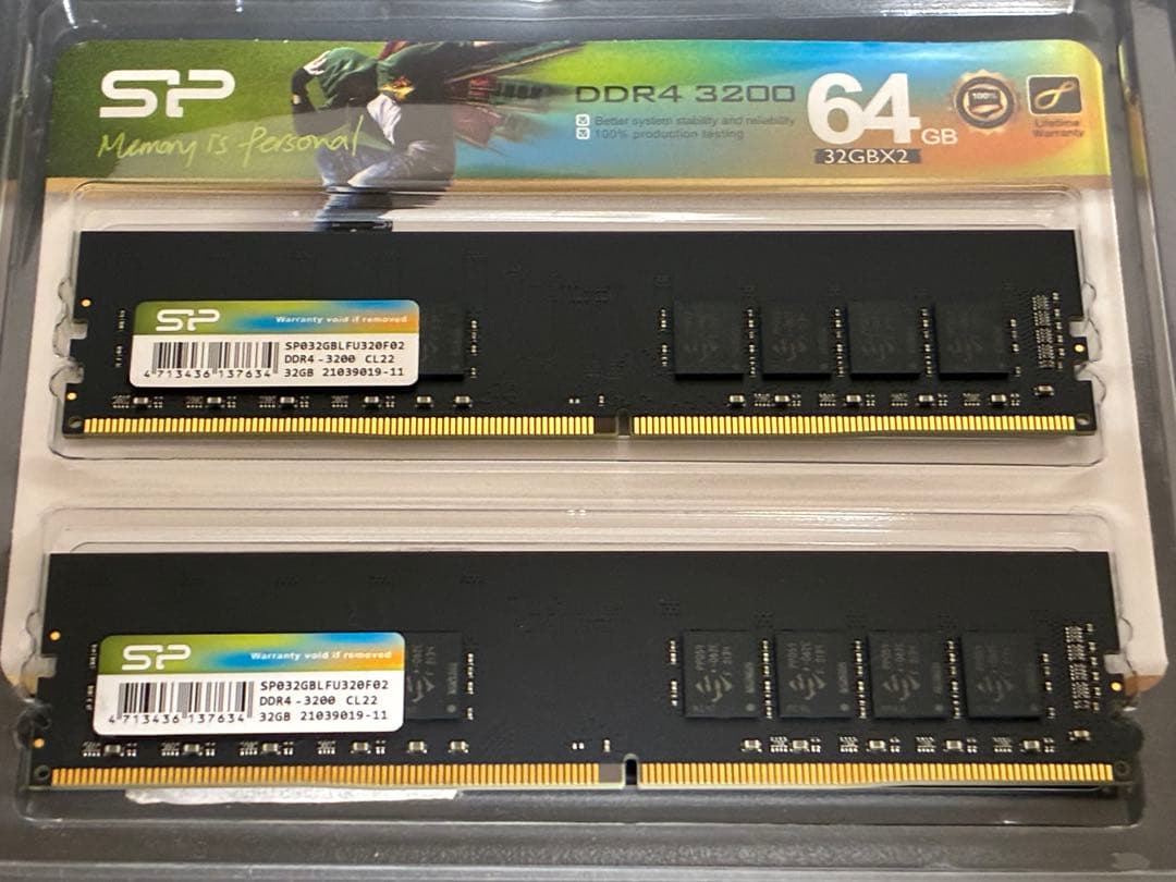シリコンパワー DDR4 3200 64GB (32GBx2) メモリ