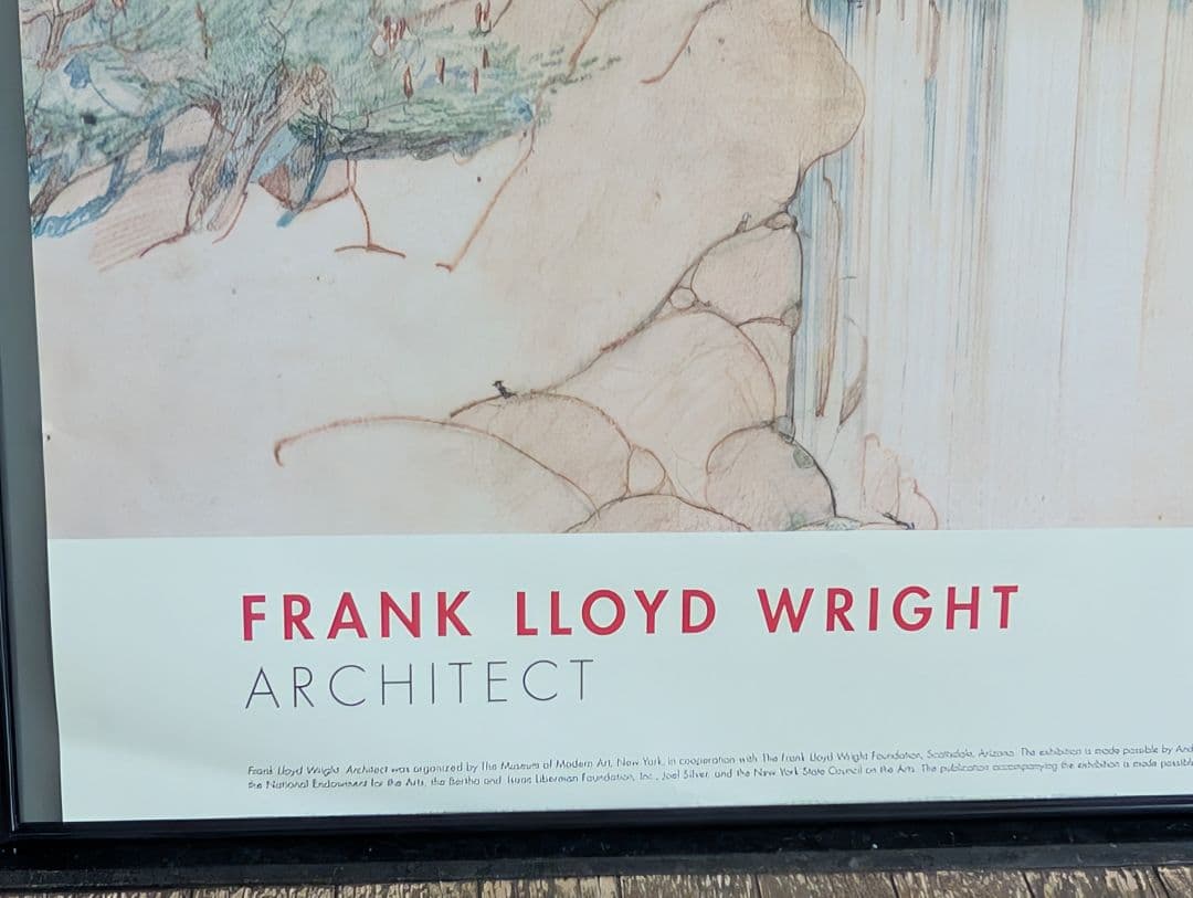 絶版希少ビンテージポスター フランクロイドライト展 1994年 NY近代美術館