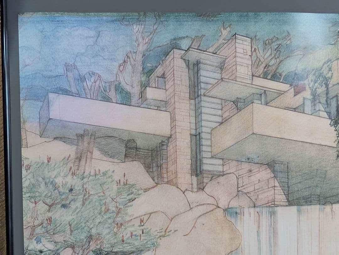 絶版希少ビンテージポスター フランクロイドライト展 1994年 NY近代美術館