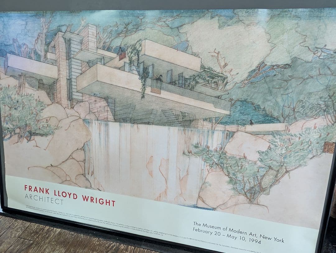 絶版希少ビンテージポスター フランクロイドライト展 1994年 NY近代美術館