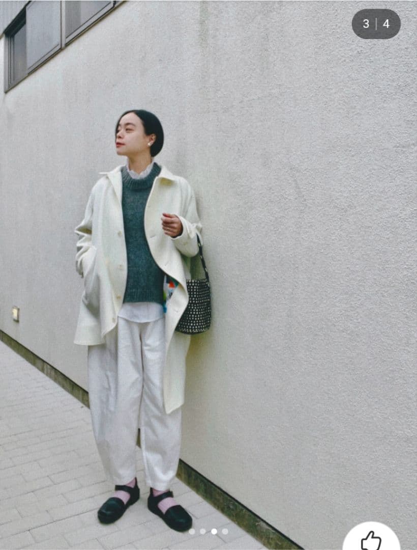 saya かぐれ トグル釦ニットベスト グレー