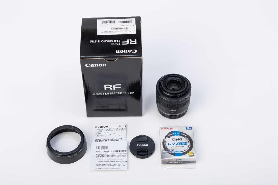 canon RF 35mm F1.8 マクロ IS STM フード付き