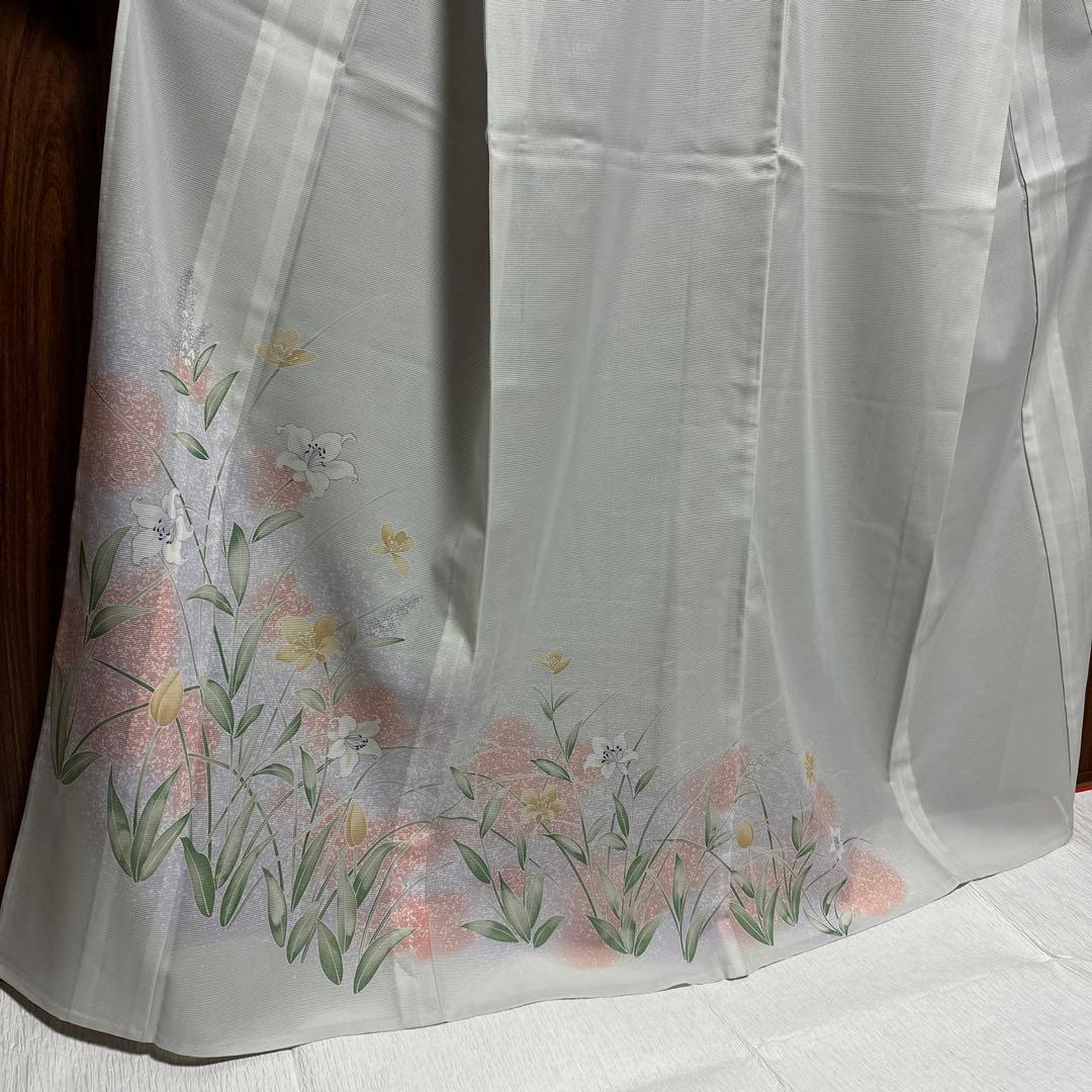 洗える着物 絽訪問着 絽長襦袢 絽袋帯 セット しつけ付き