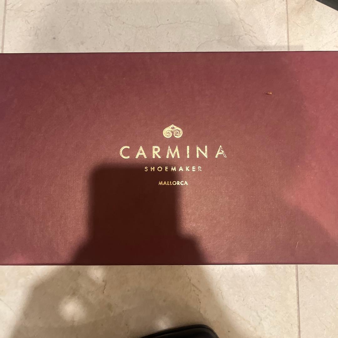 カルミナ　CARMINA ネイビー レザー ストレートチップシューズ 7 1/2