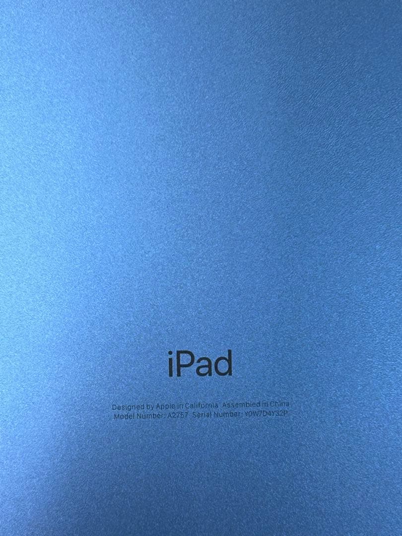 Apple iPad 第10世代64GBブルーWi-Fi+Cellular