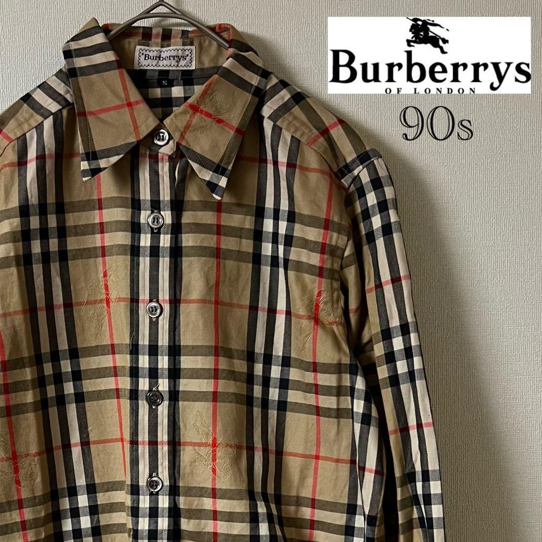 90s burberrys（バーバリー）ノバチェック シャツ/S/ノバチェック