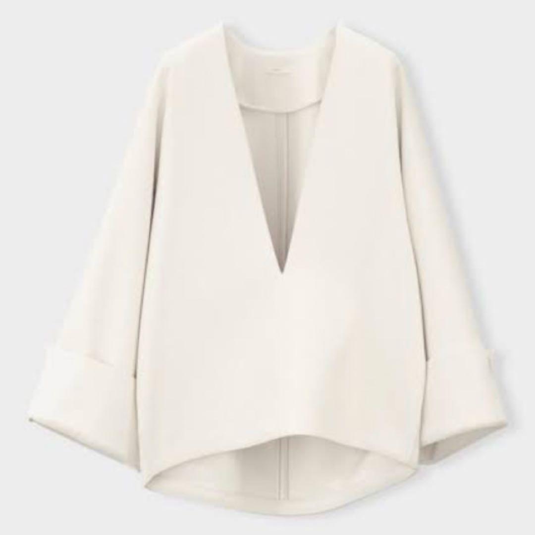 LE PHIL ルフィル スキューバジャージーブラウス　白　ルフィル