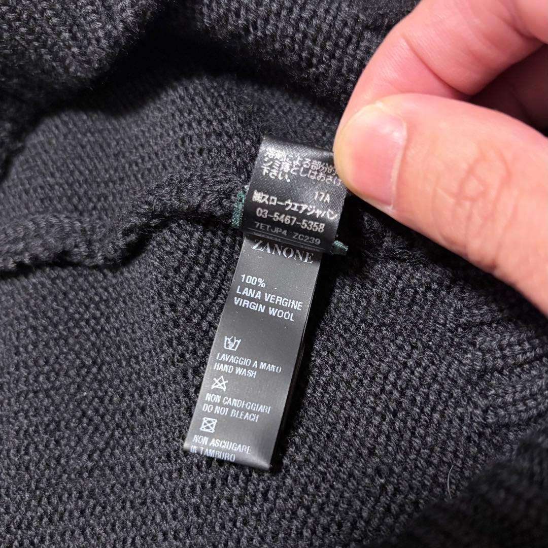 【美品】ザノーネ　ZANONE　5G　タートルネックニットセーター　46