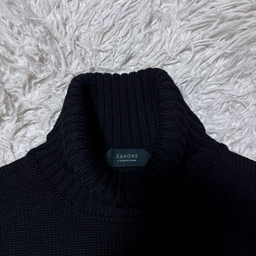 【美品】ザノーネ　ZANONE　5G　タートルネックニットセーター　46
