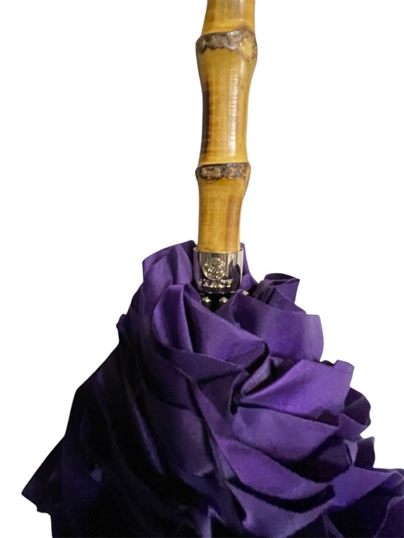 GRACY 日本製フリル雨長傘　パープル