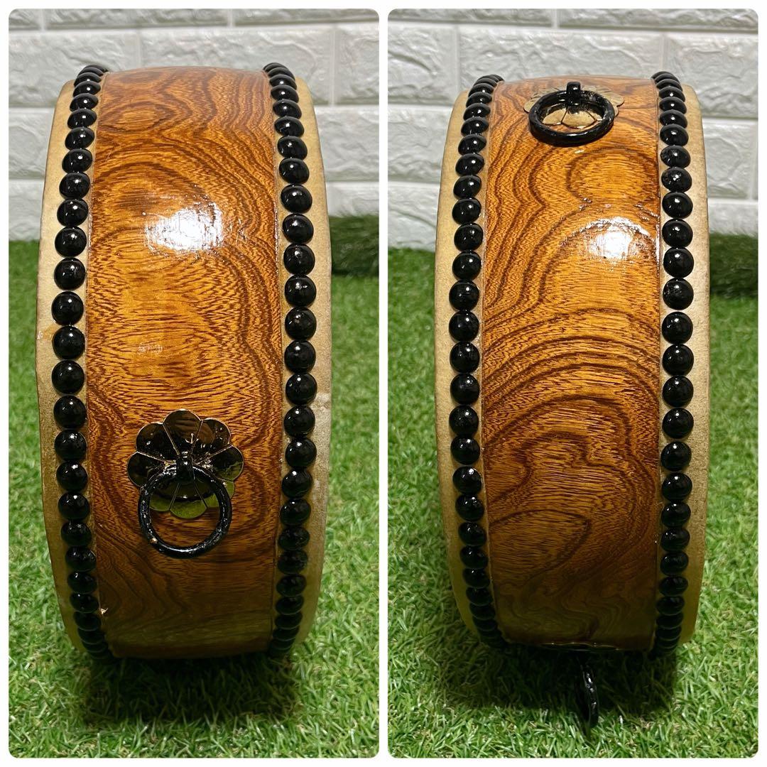 平胴太鼓 平太鼓 くり抜き 伝統芸能 お祭り 応援 和太鼓 和楽器 バチ付き