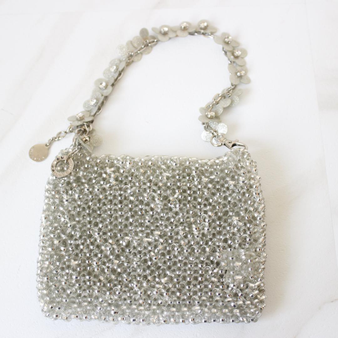 ANTEPRIMA チェーンハンドバッグ ワイヤーバッグ シルバー フラワー