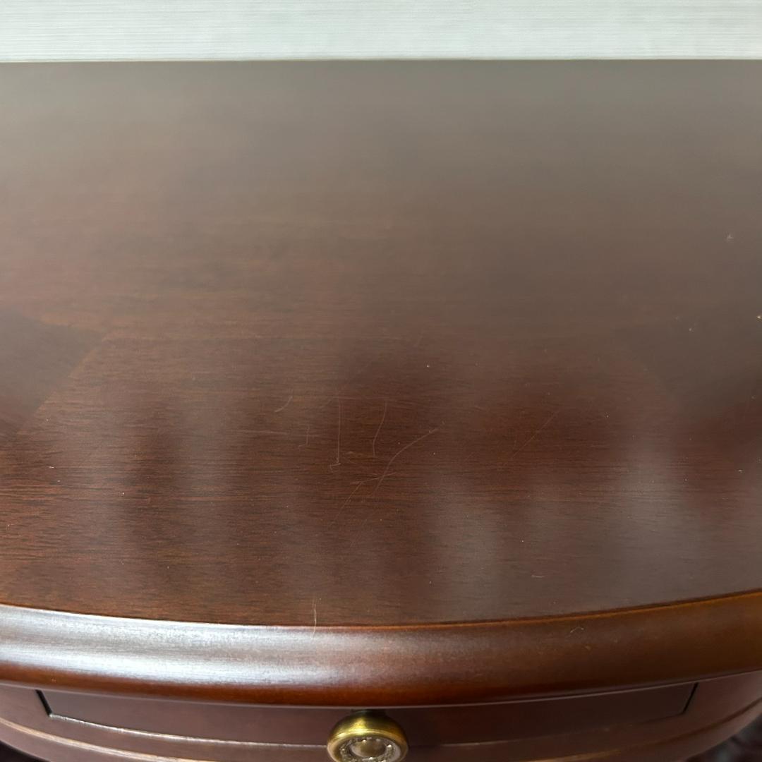 LA CASE　ラカーサ　木製　オーバル型　コンソールテーブル　引き出し付き