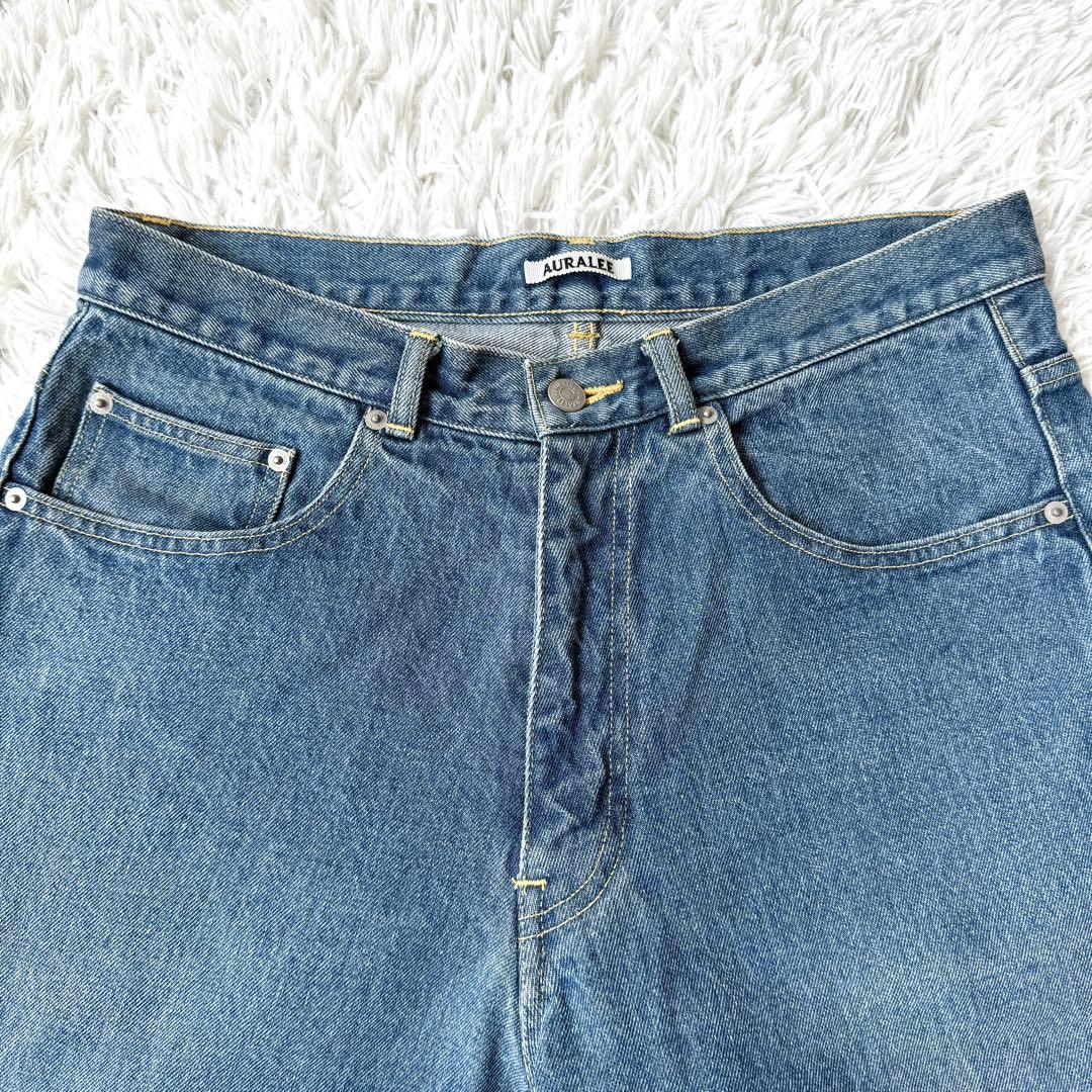 【入手困難✨】オーラリー ハードツイストデニム5ポケットパンツ ショーツ 4