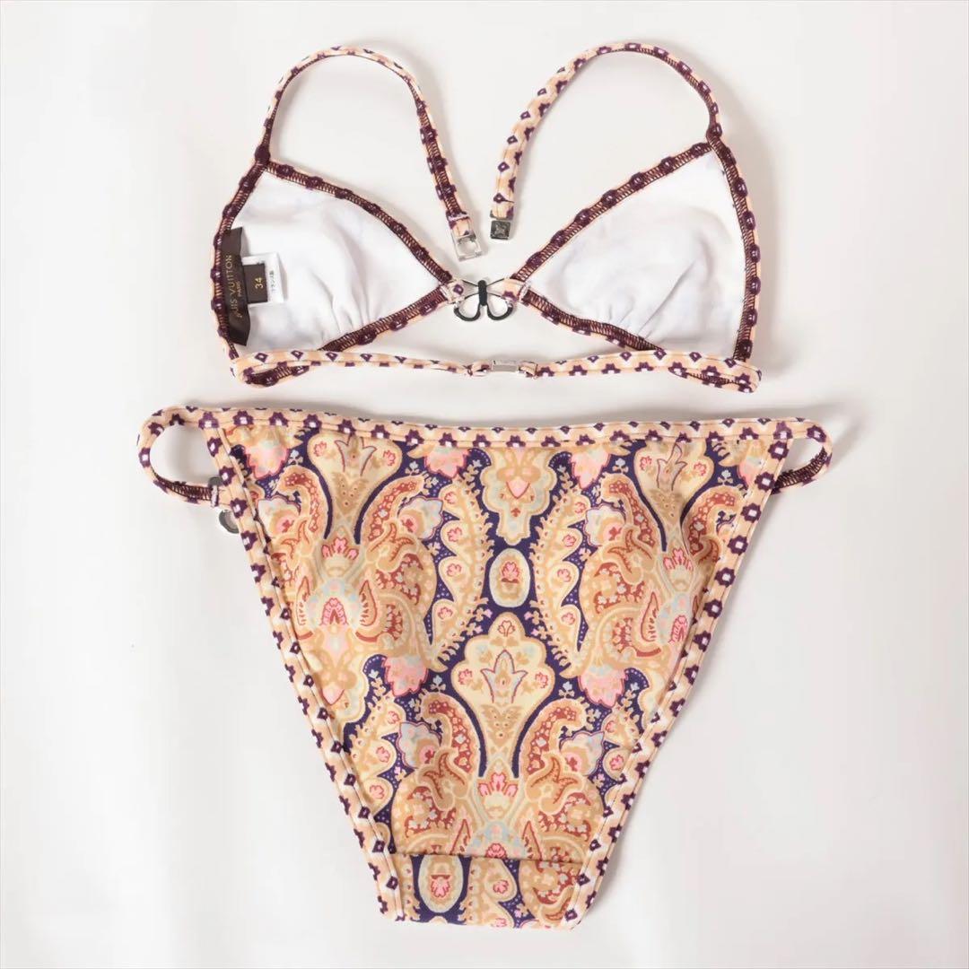 タグ付き　ルイヴィトン　水着　マルチカラー　バタフライ　エスニック　セパレート