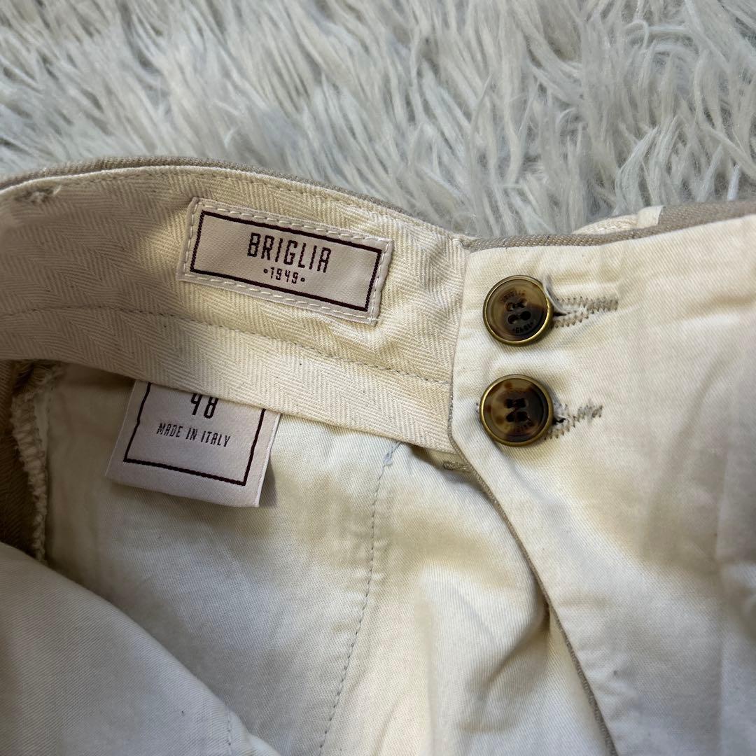 【新品】BRIGLIA 1949 ストライプ スラックス チノパン 48サイズ