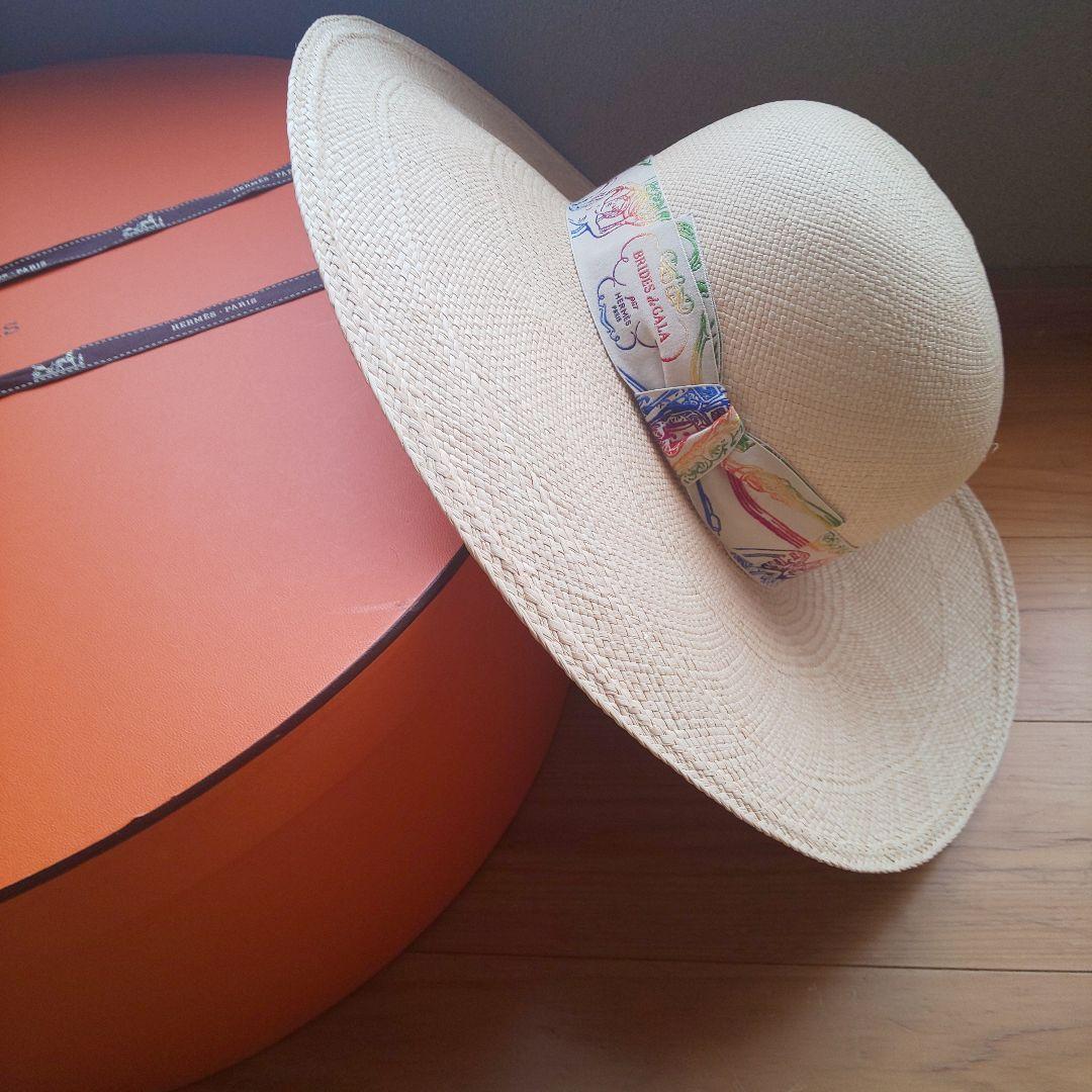 箱付き 新品未使用 59 エルメス麦わら帽子