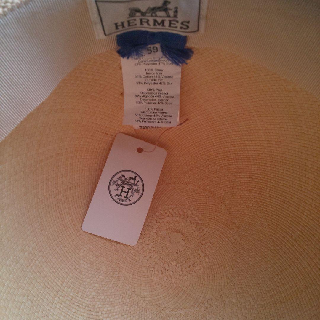 箱付き 新品未使用 59 エルメス麦わら帽子