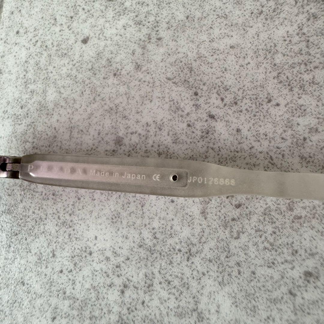 プラダスポーツ サングラス　ハーフリム パープル　シルバー vintage