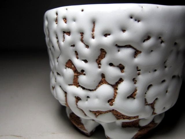 人間国宝 十一代 三輪休雪 萩焼盃 温もりのある手取りの逸品　　　　e63