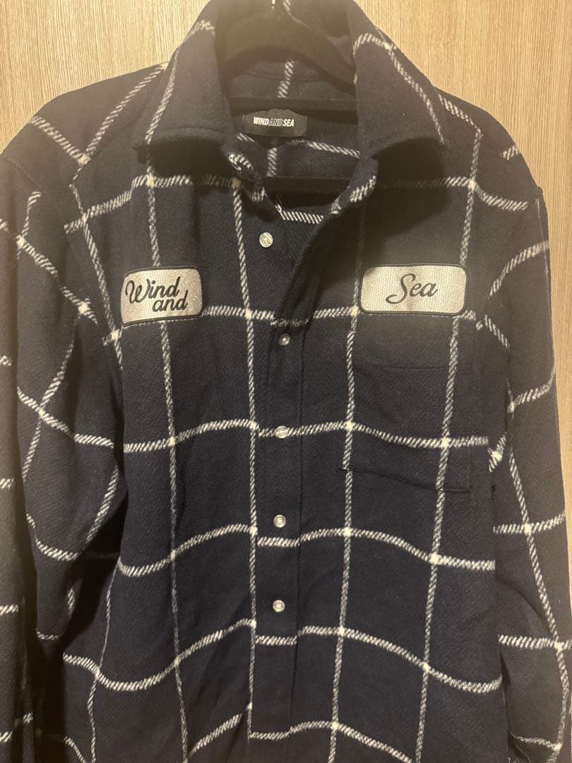 WINDANDSEA ミリタリー チェックシャツ