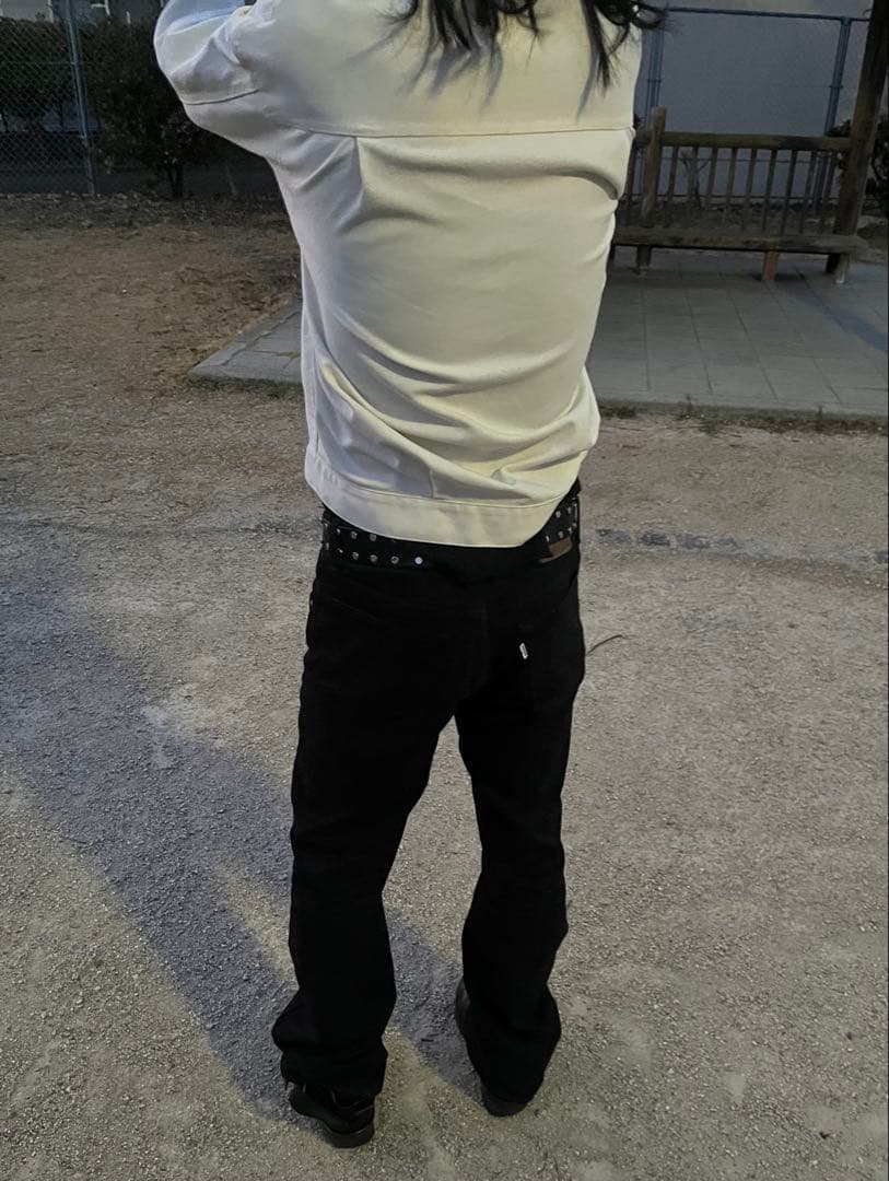 短丈白デニムジャケット　archive 00s ダークウェアopium y2k