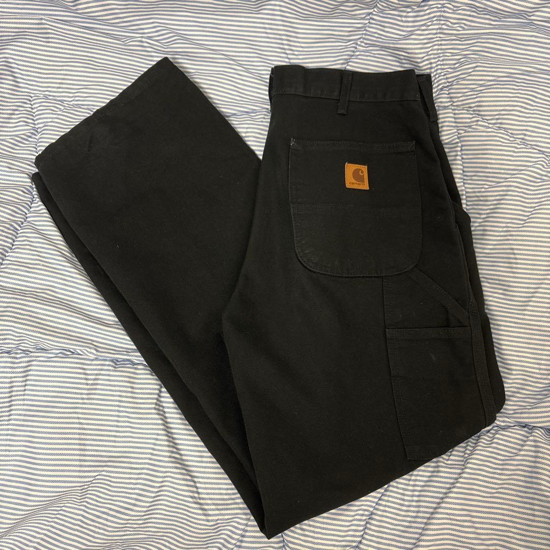Carhartt ブラック ワークパンツ ペインターパンツ 34×32