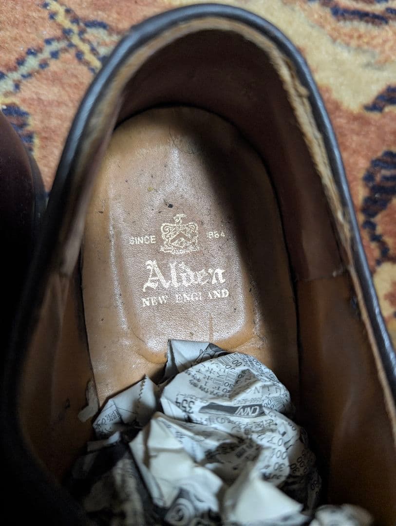 シ*ル様 Alden ダークブラウン ドレスシューズサイズ11ハーフBワイズ定価