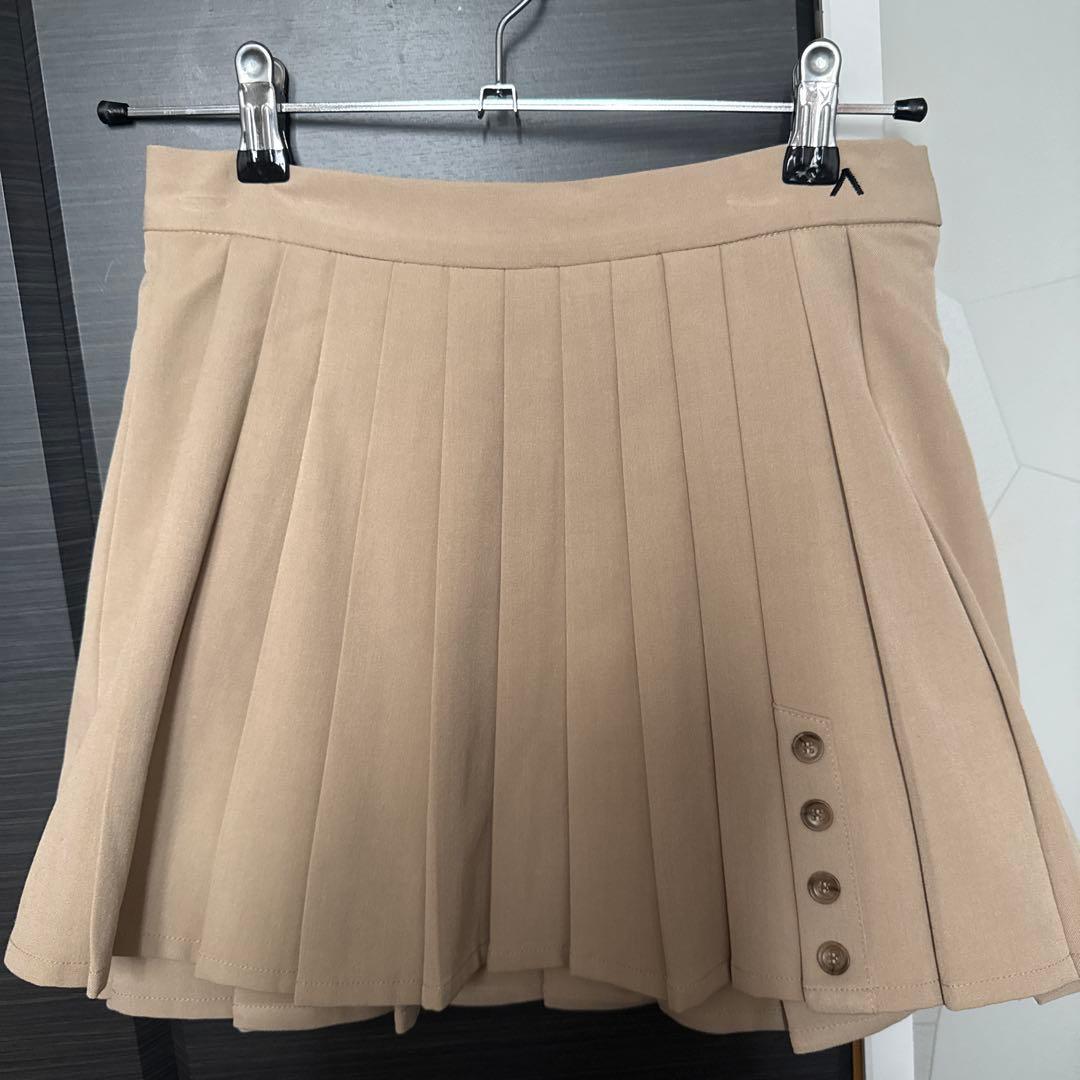 andmary Dida pleats flare skirt ベージュM
