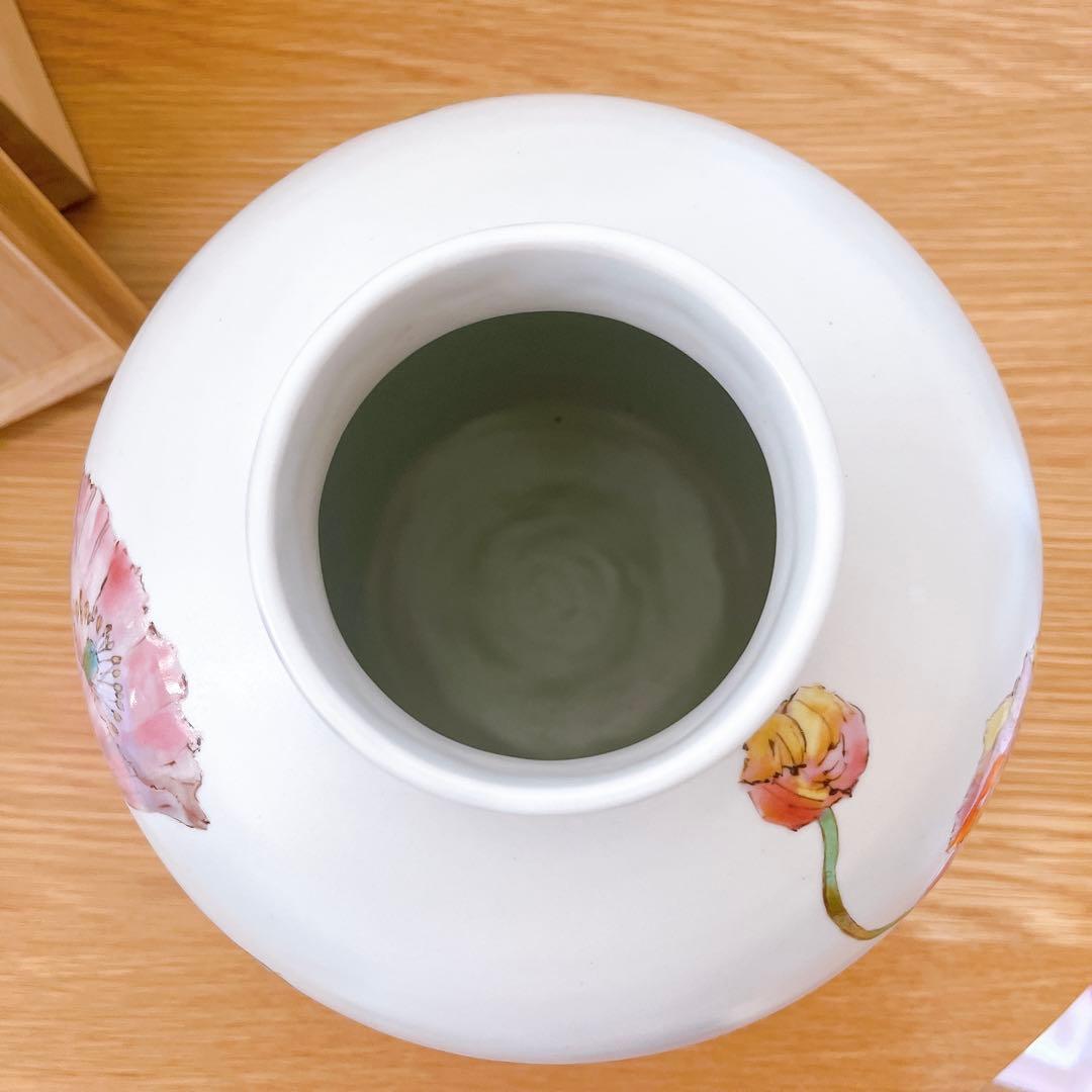 丹澤裕子 芥子文 壺 共箱 共布 栞 人間国宝に師事