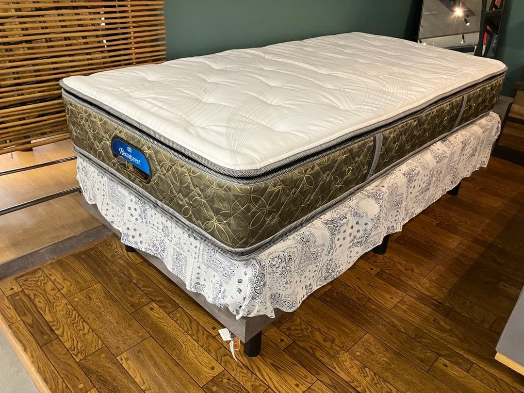 SIMMONS 桐生織6.5インチ両面ピロートップ　シングルマットレス 展示品