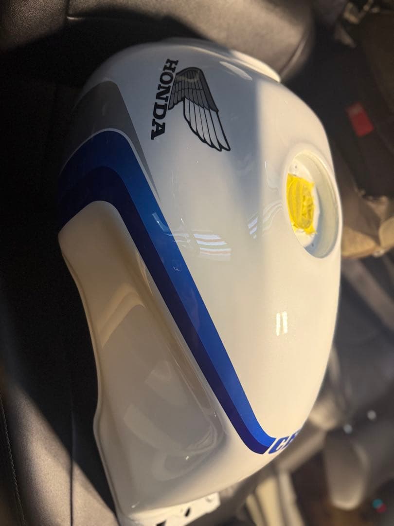 HONDA バイク タンク ホワイト ブルー