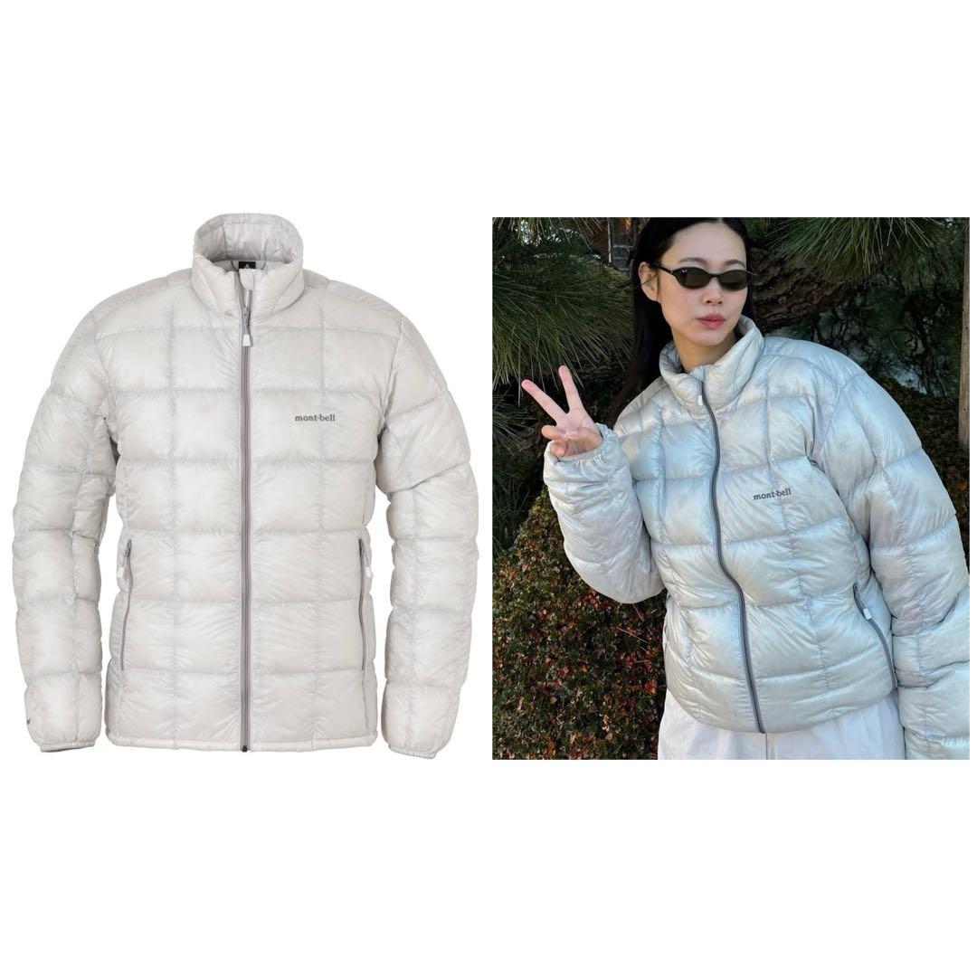 今期完売品　 モンベル スペリオダウンジャケット　S ライトグレー　田中シェン着
