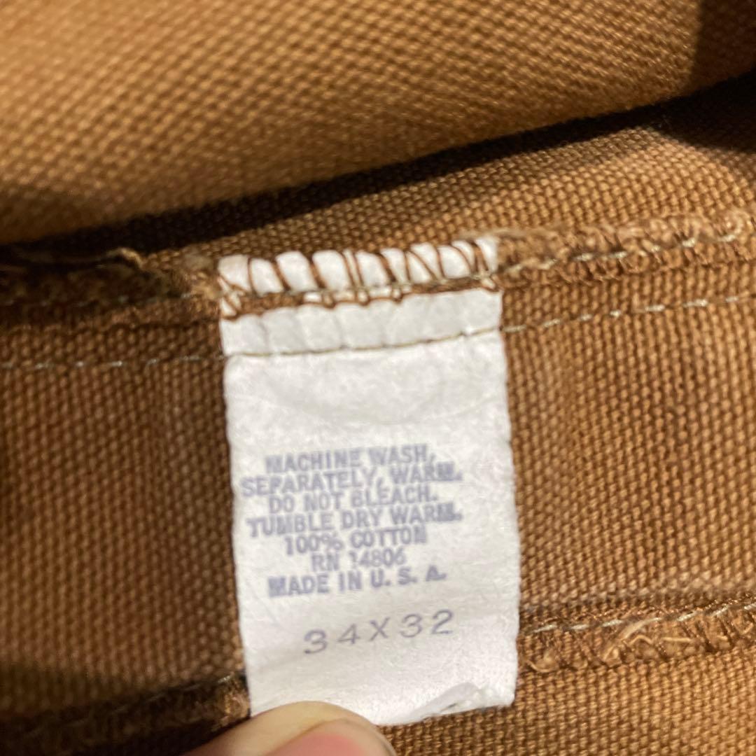 70s USA製 Carhartt ダブルニーペインターパンツ TALONw34