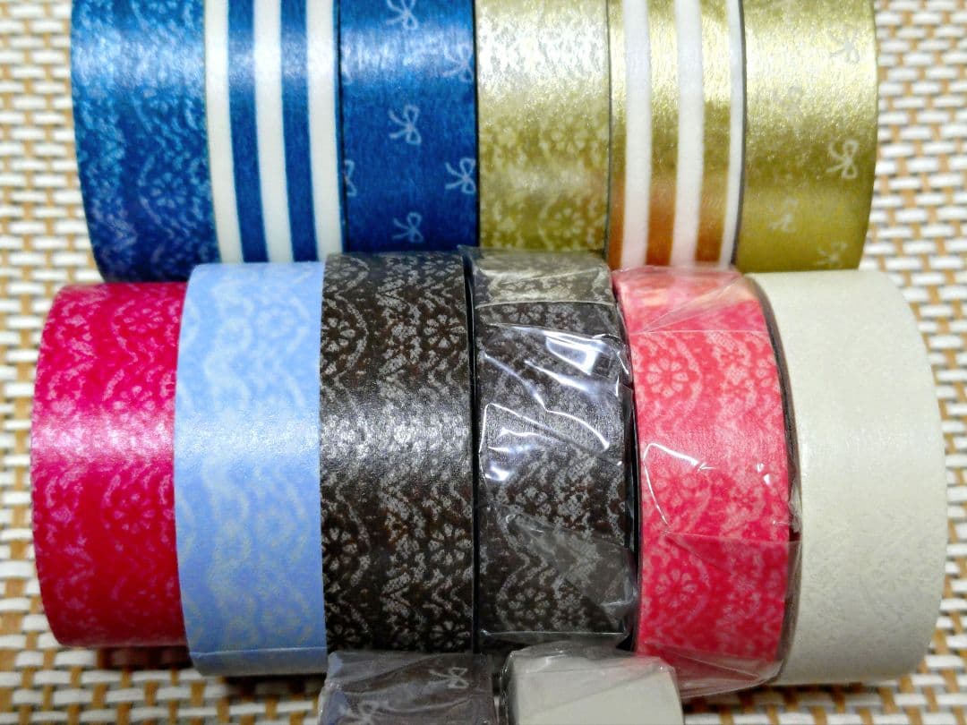 マスキングテープ マークス 14本 レース リボン ストライプ