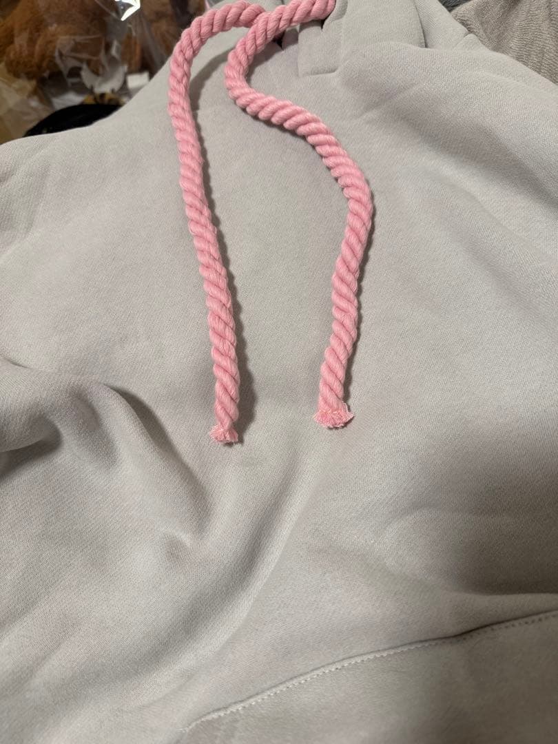 きやさやSyna world シナワールド　パーカーグレーピンクsizeS