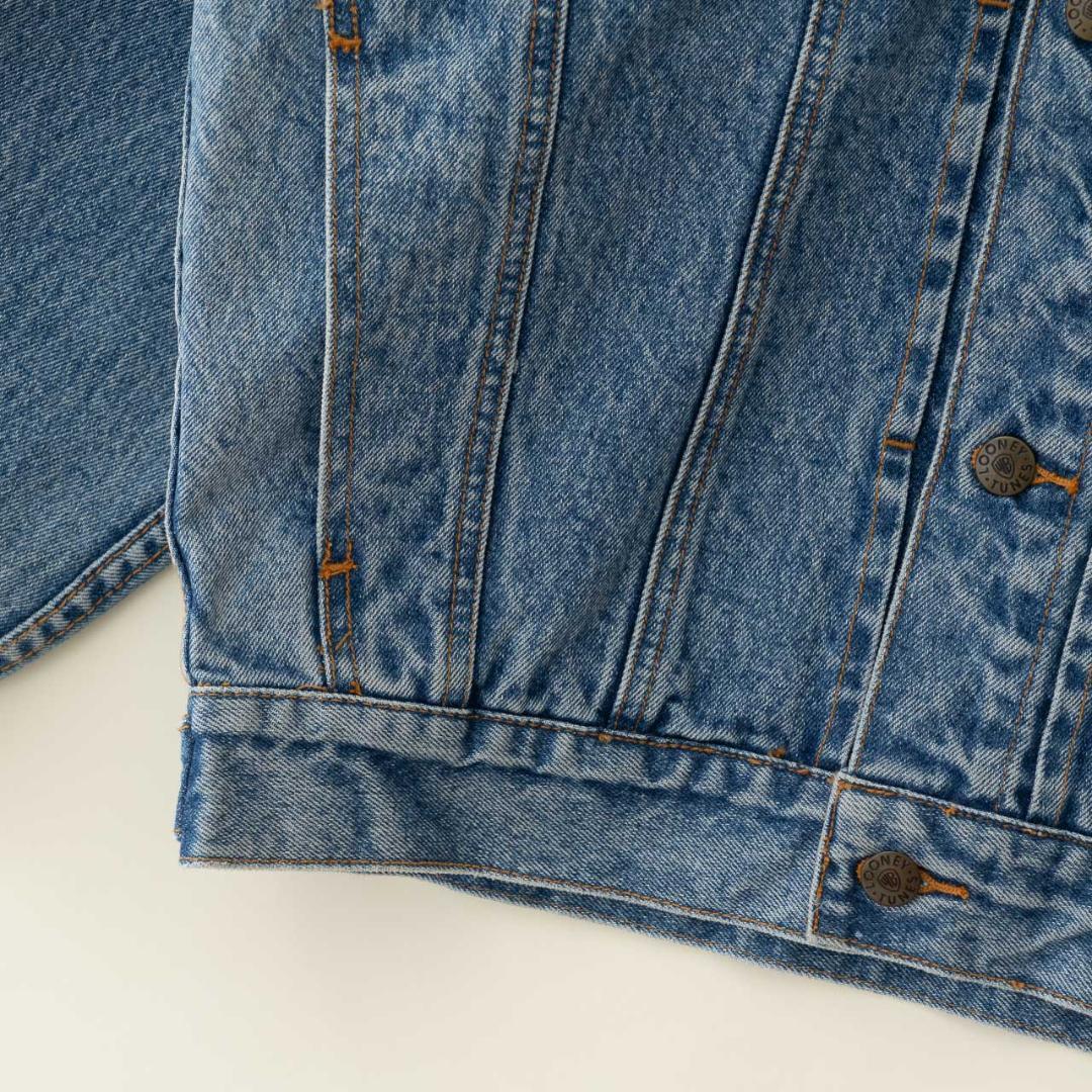 90s ルーニーチューンズ 刺繍デニムジャケット メンズ M相当