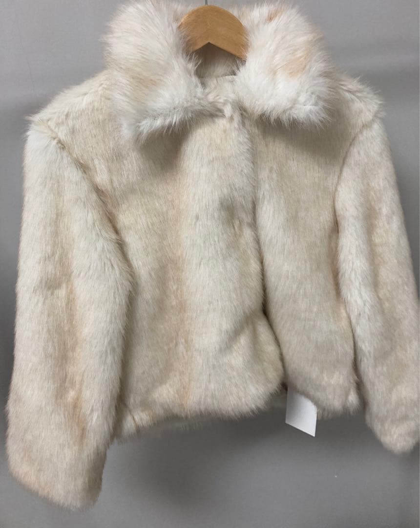 ounceアイボリー ファーコート ショート丈