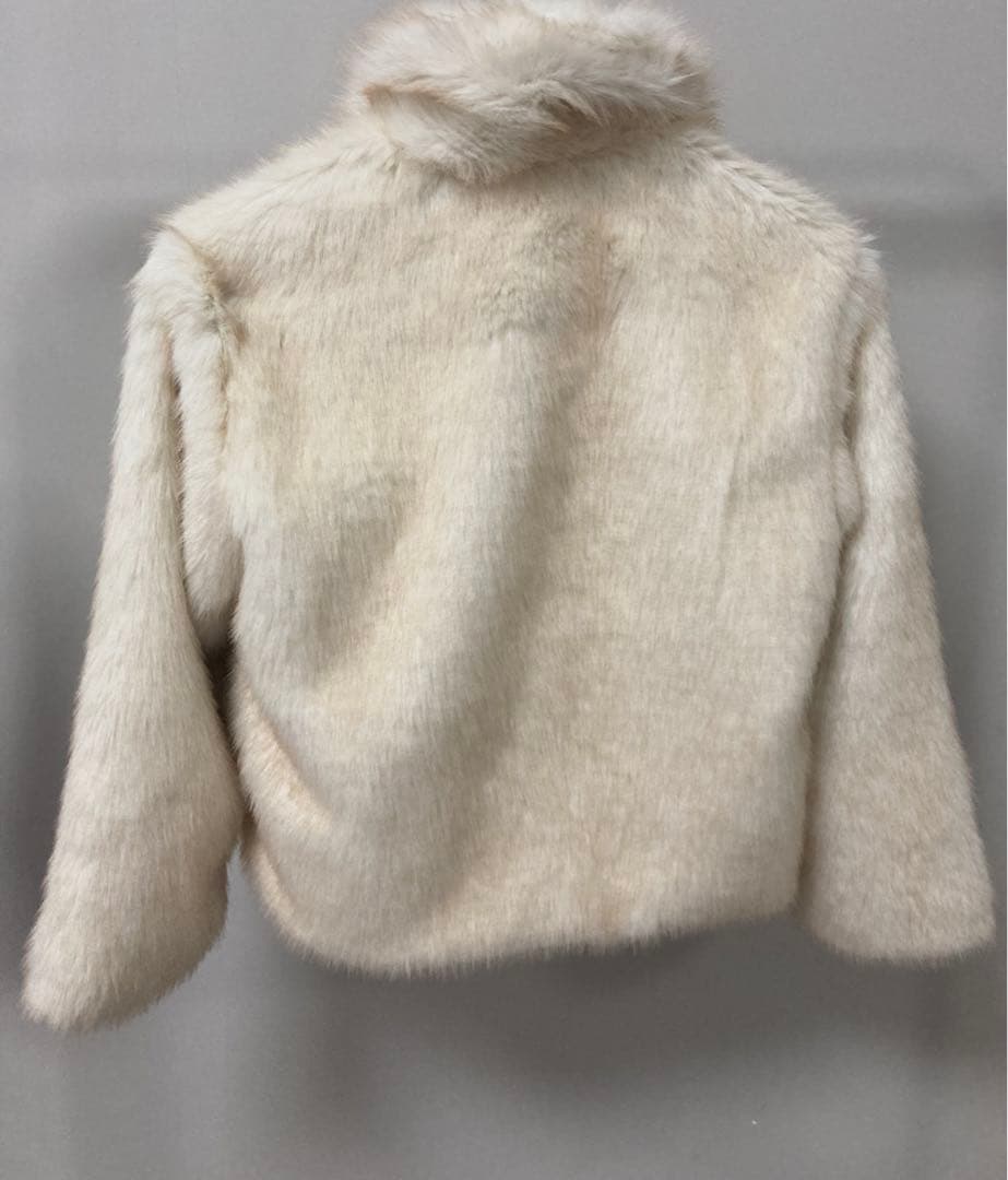 ounceアイボリー ファーコート ショート丈