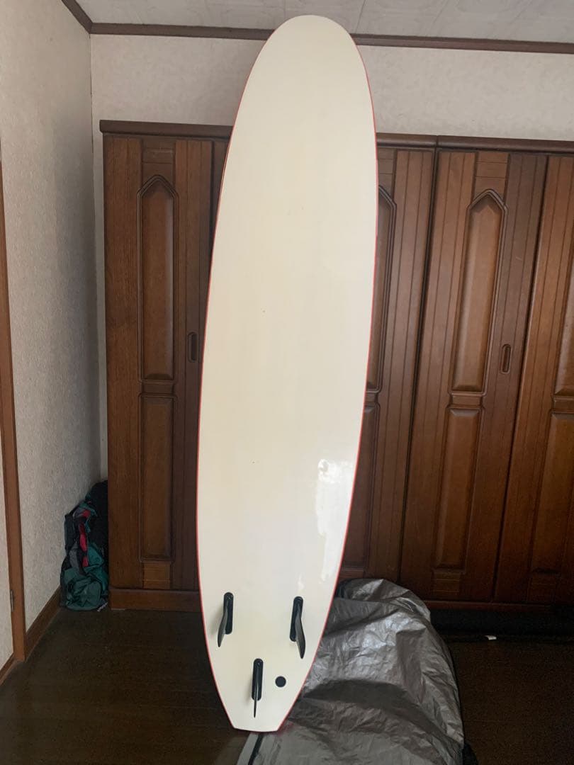 【いそこ波平】ロングボード サーフボード オレンジと白