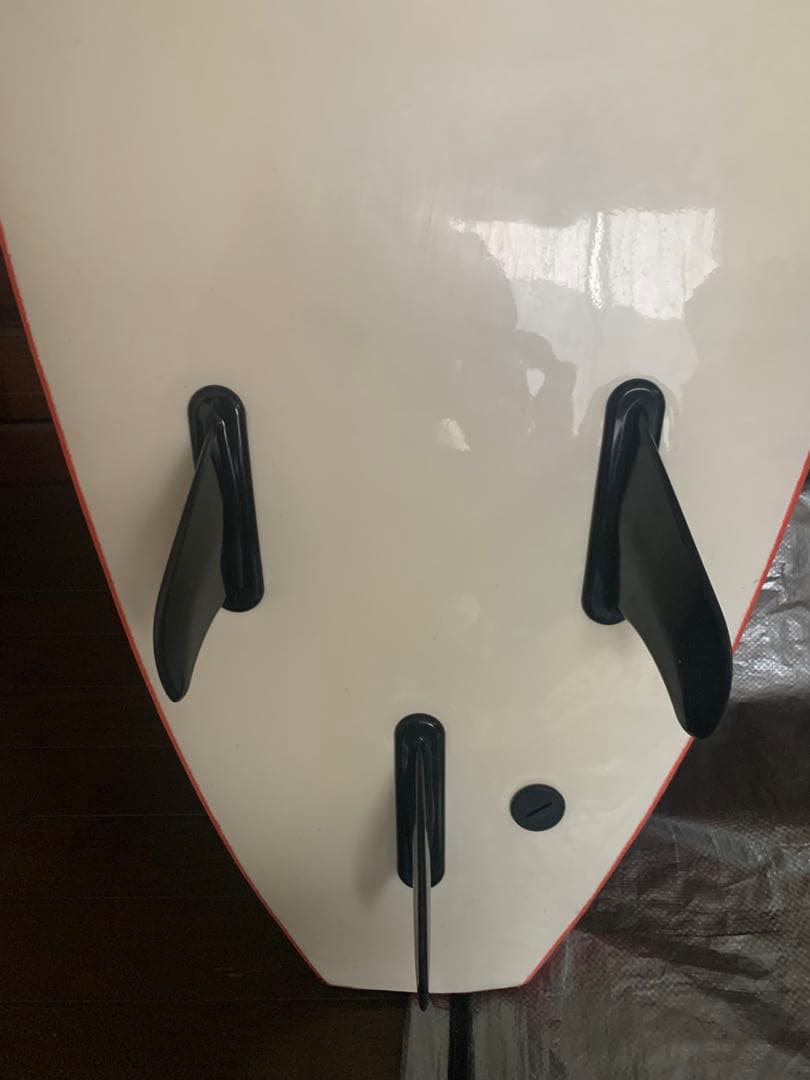 【いそこ波平】ロングボード サーフボード オレンジと白