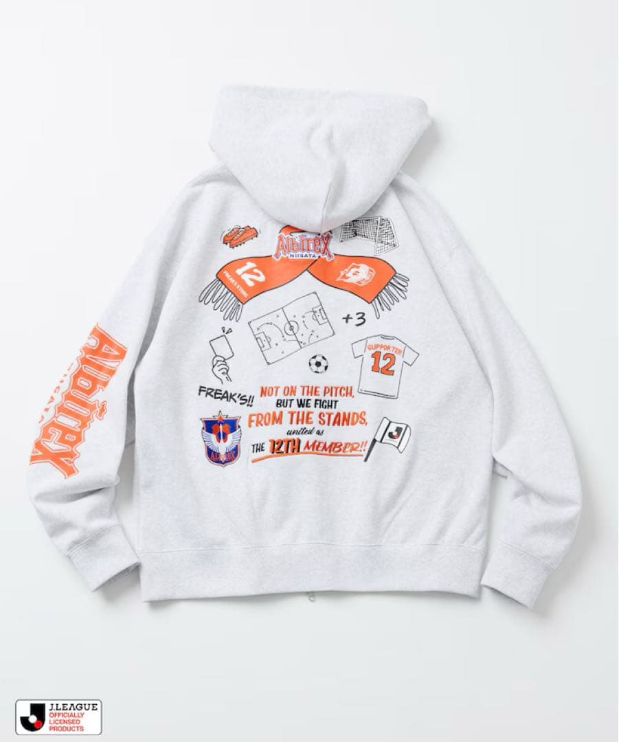 J.LEAGUE × FREAK’S アルビレックス新潟 ジップパーカー S