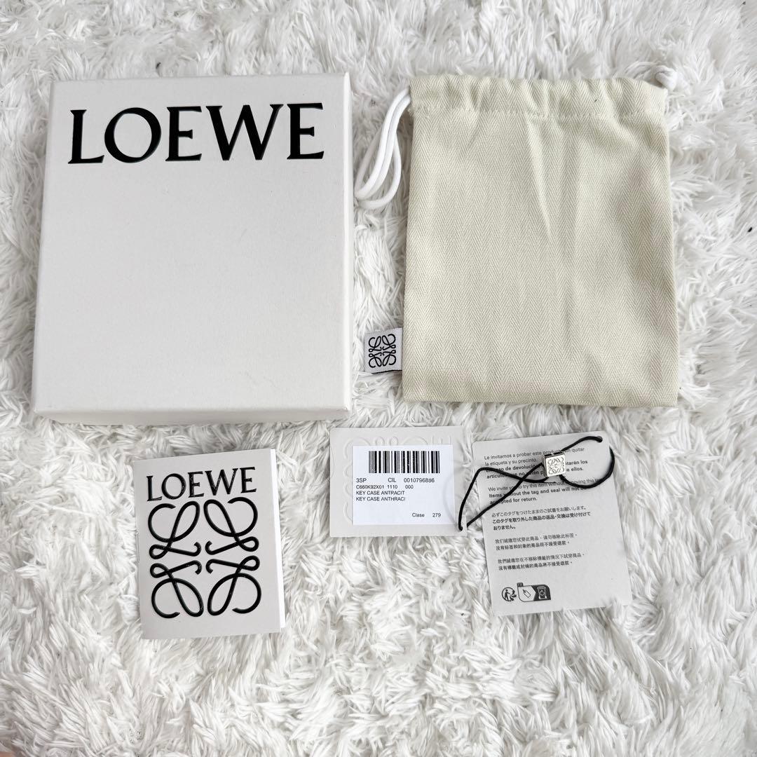 【未使用品】ロエベ メンズ キーケース ソフトグレインカーフ ６連 アナグラム
