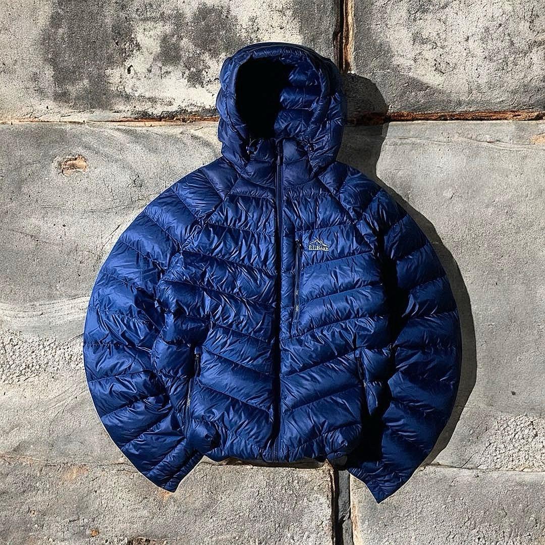 エルエルビーン　ダウンジャケット　クレイターレイク　パフダウン　ブルー　tech