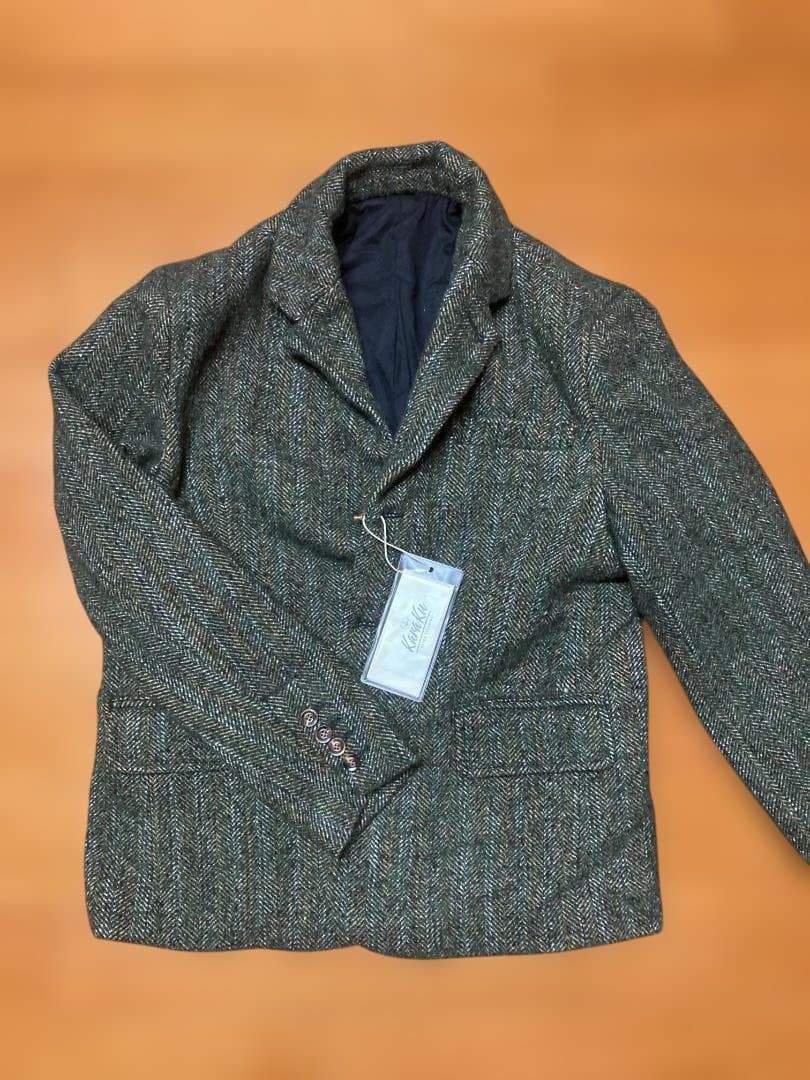 [karaku] ジャケット メンズ 冬 ウール混ツイードテーラードジャケット