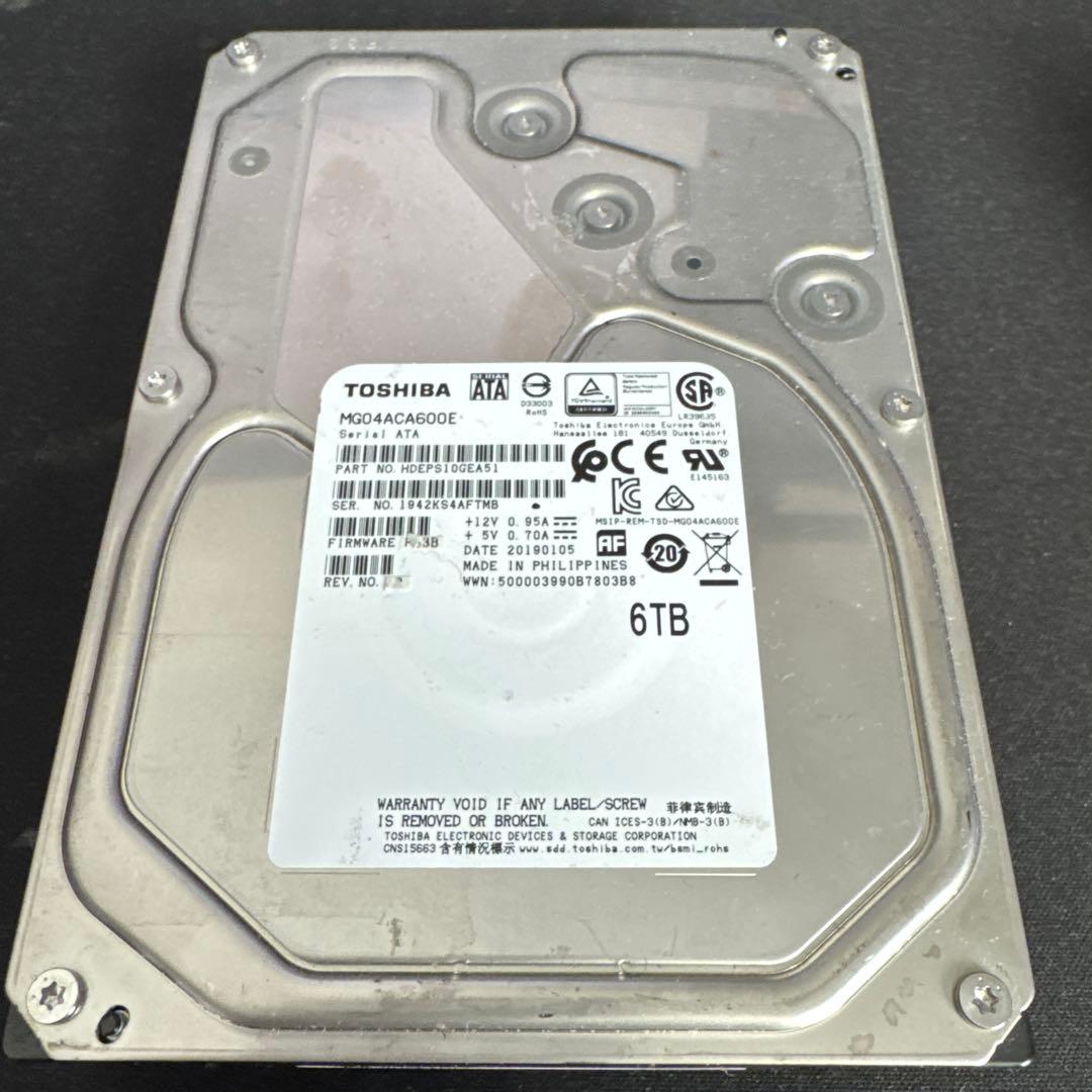 東芝 TOSHIBA MG04ACA600E内蔵ハードディスク6TB