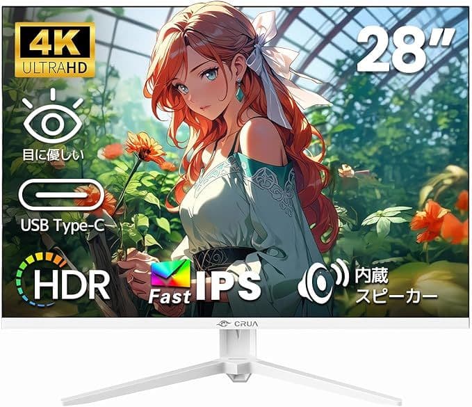 CRUA モニター 28インチ 4K+ (3840×2560) 60Hz IPS