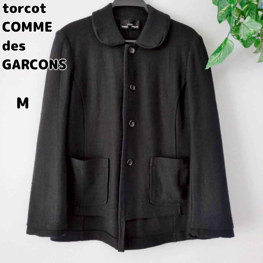 ◾︎希少◾︎ トリココムデギャルソン 丸襟 切り替え ジャケット ブラック M