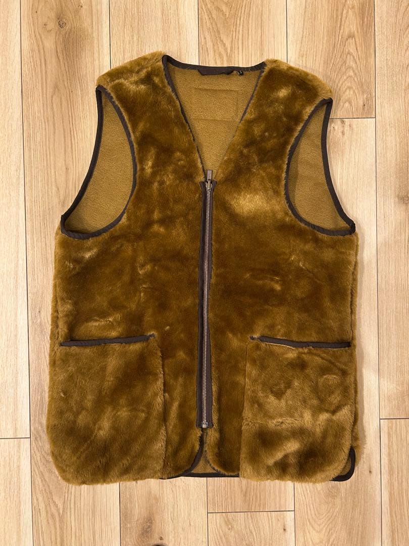 Barbour ファー素材 ジップベスト 38